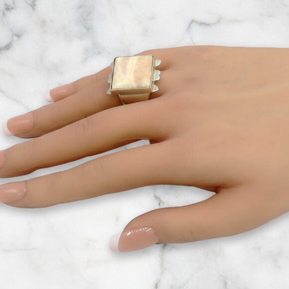 Jay King DTR Sterling Silver Mine Finds Desert Rose Sunstone Ring Size 6.75 - Picture 5 of 11